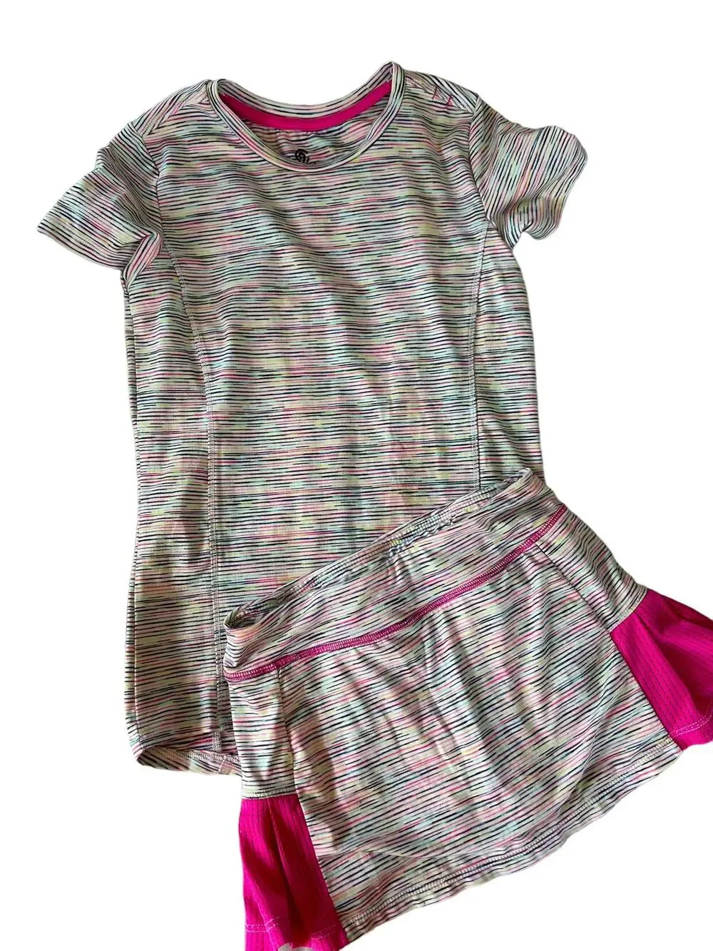 C9 Neon Multi Color Athletic Shirt And Skirt size 7